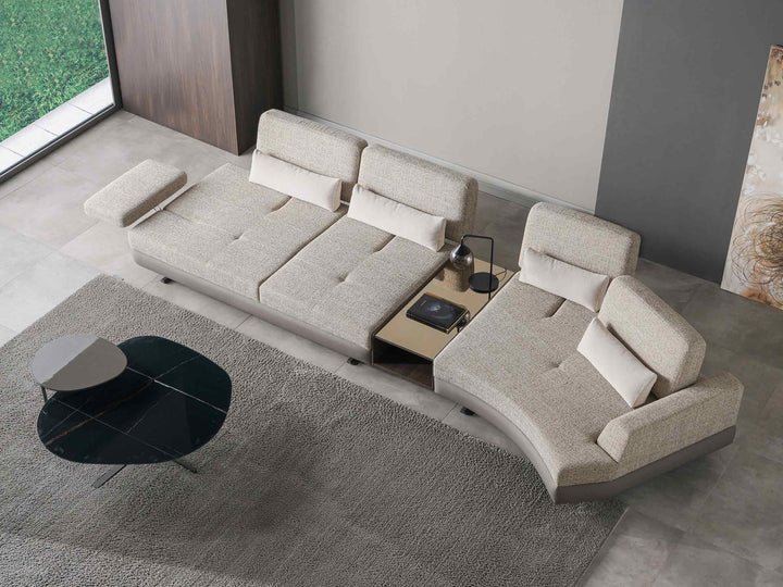 Mony Moon Chaise Sofa with Table